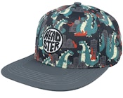 Kids Reptile Rampage Black Snapback