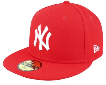 New York Yankees MLB Basic 59FIFTY Scarlet Red Fitted