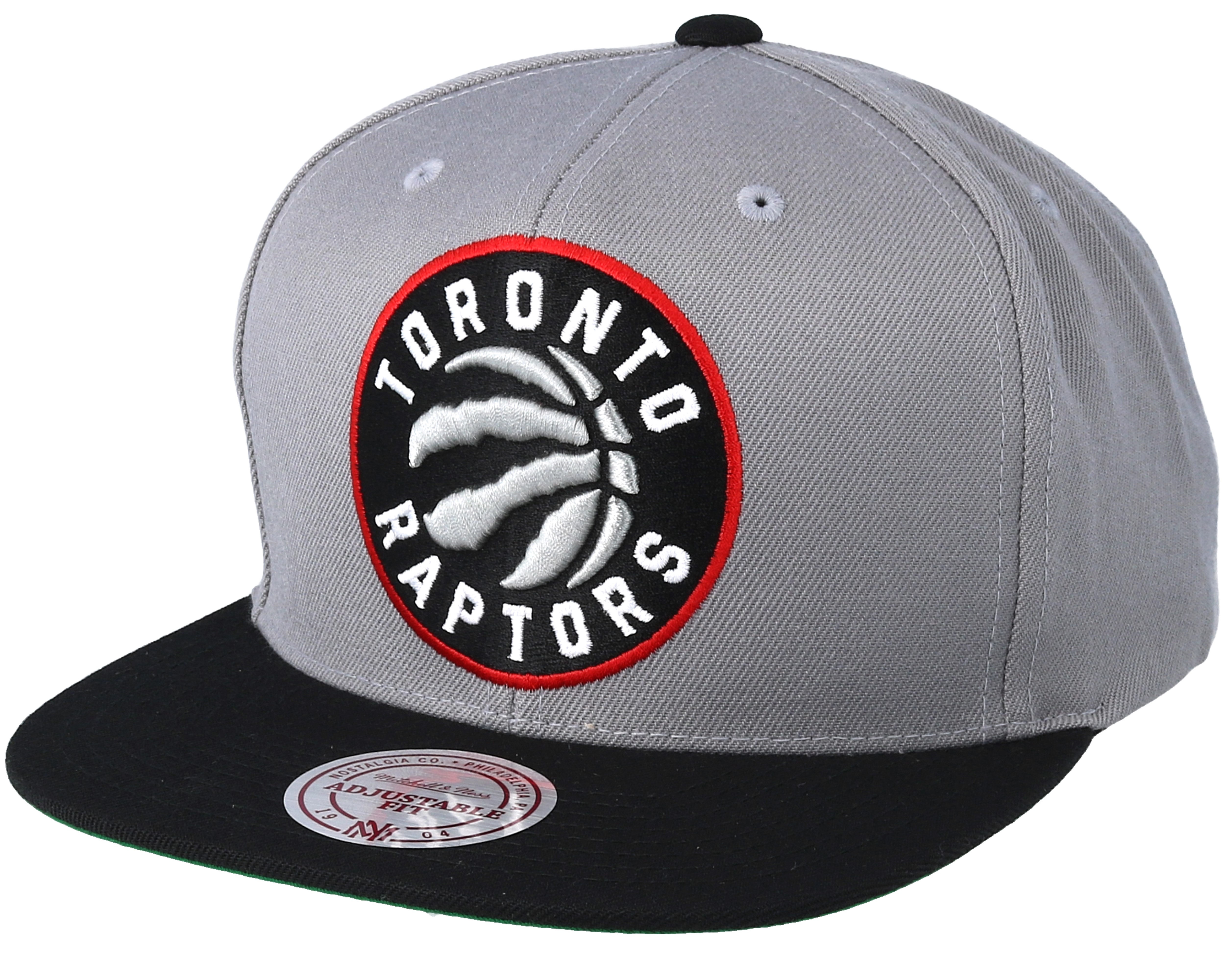 Toronto Raptors MONOCHROME XL-LOGO Grey-Black Fitted Hat