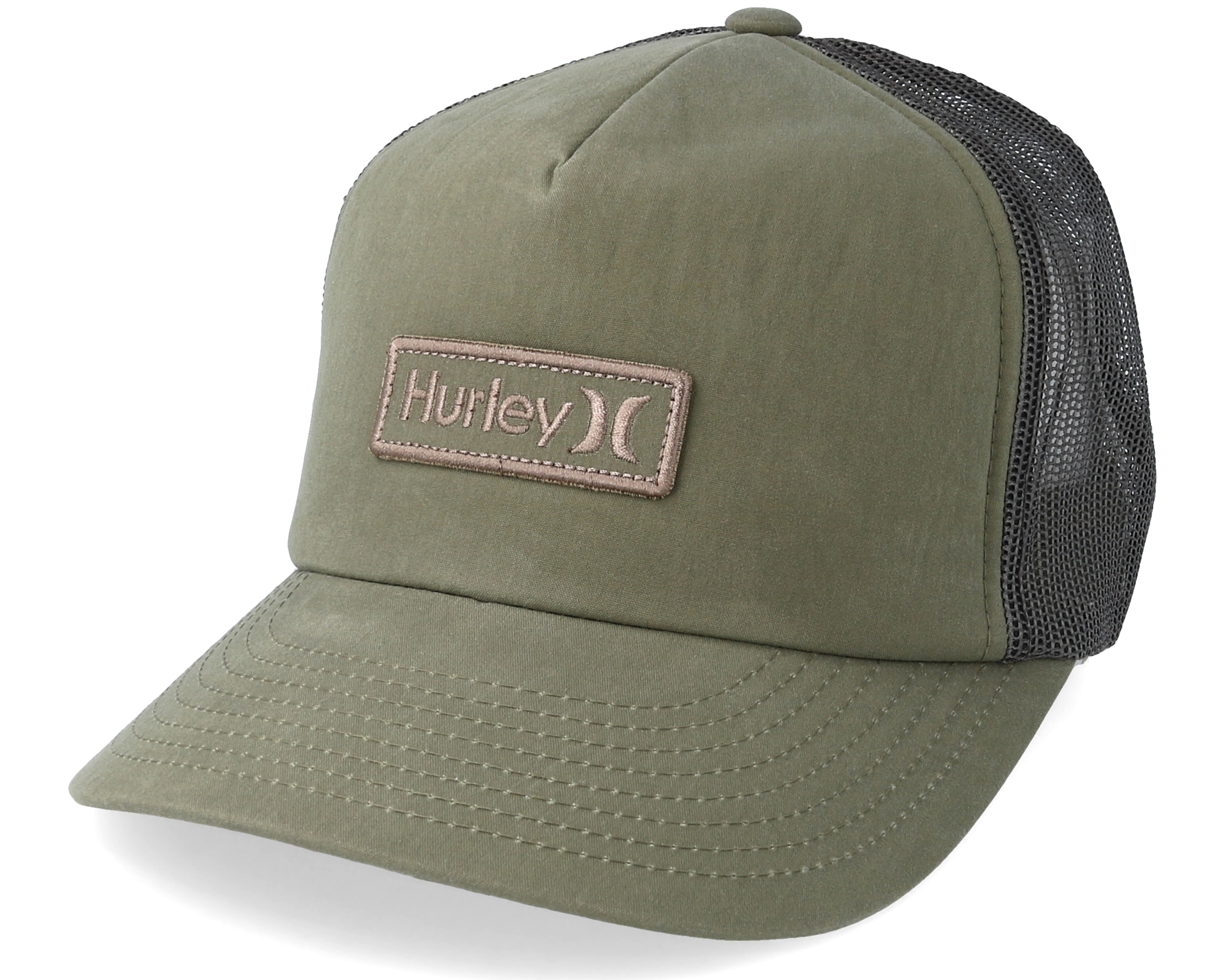 Waxed Olive Trucker - Hurley cap | Hatstoreworld.com