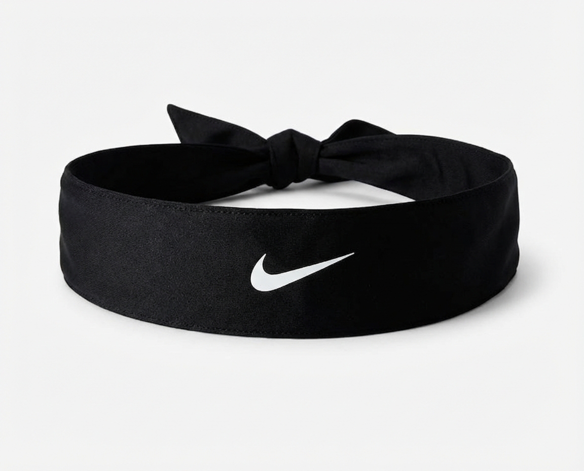nike headband tie embroidered