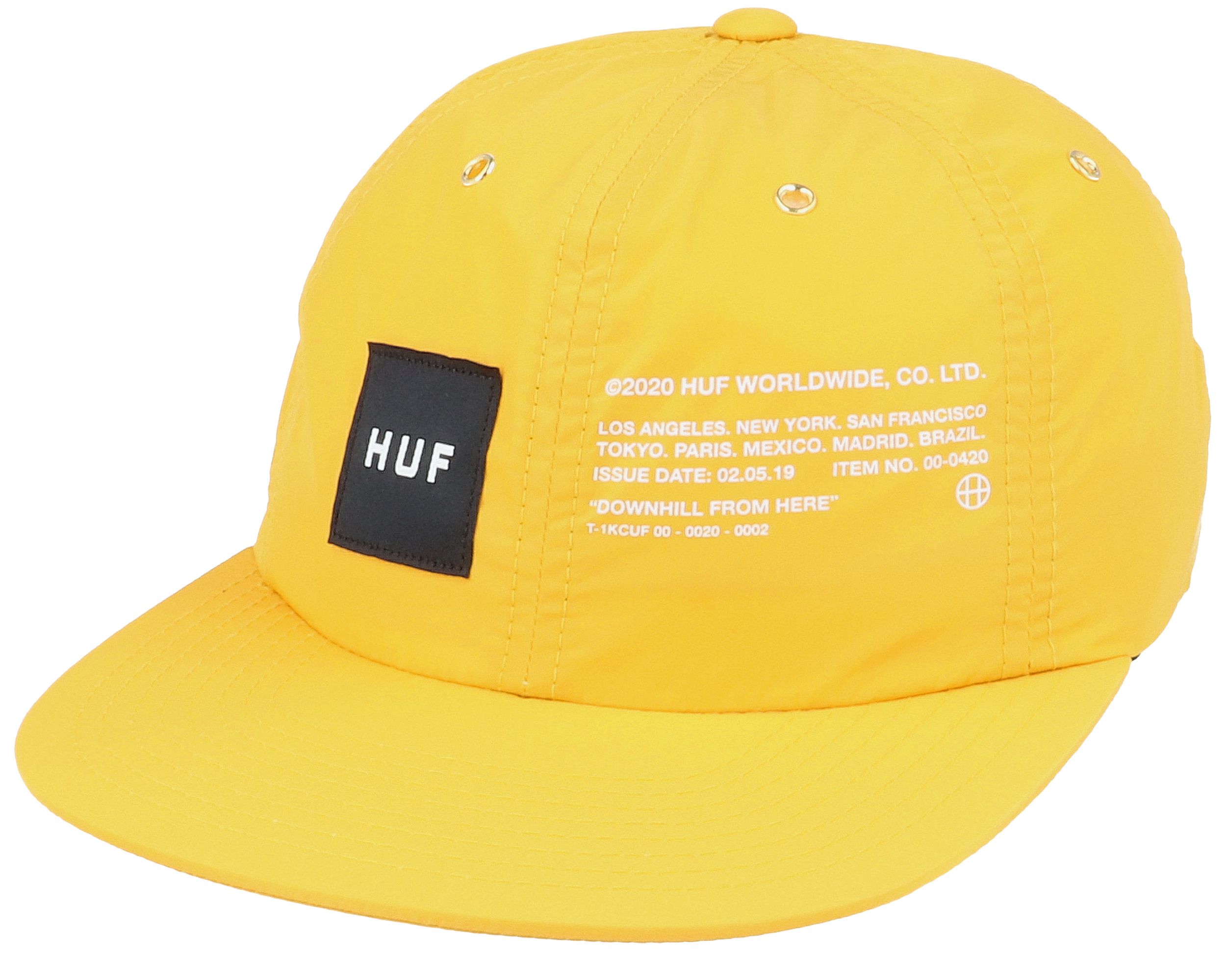 yellow huf hat