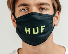 1-Pack Logo Mask Black Face Mask - HUF