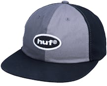 99 Logo 6 Panel Hat Black Strapback - HUF