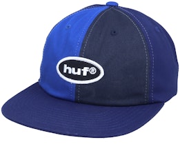 99 Logo 6 Panel Hat Navy Strapback - HUF