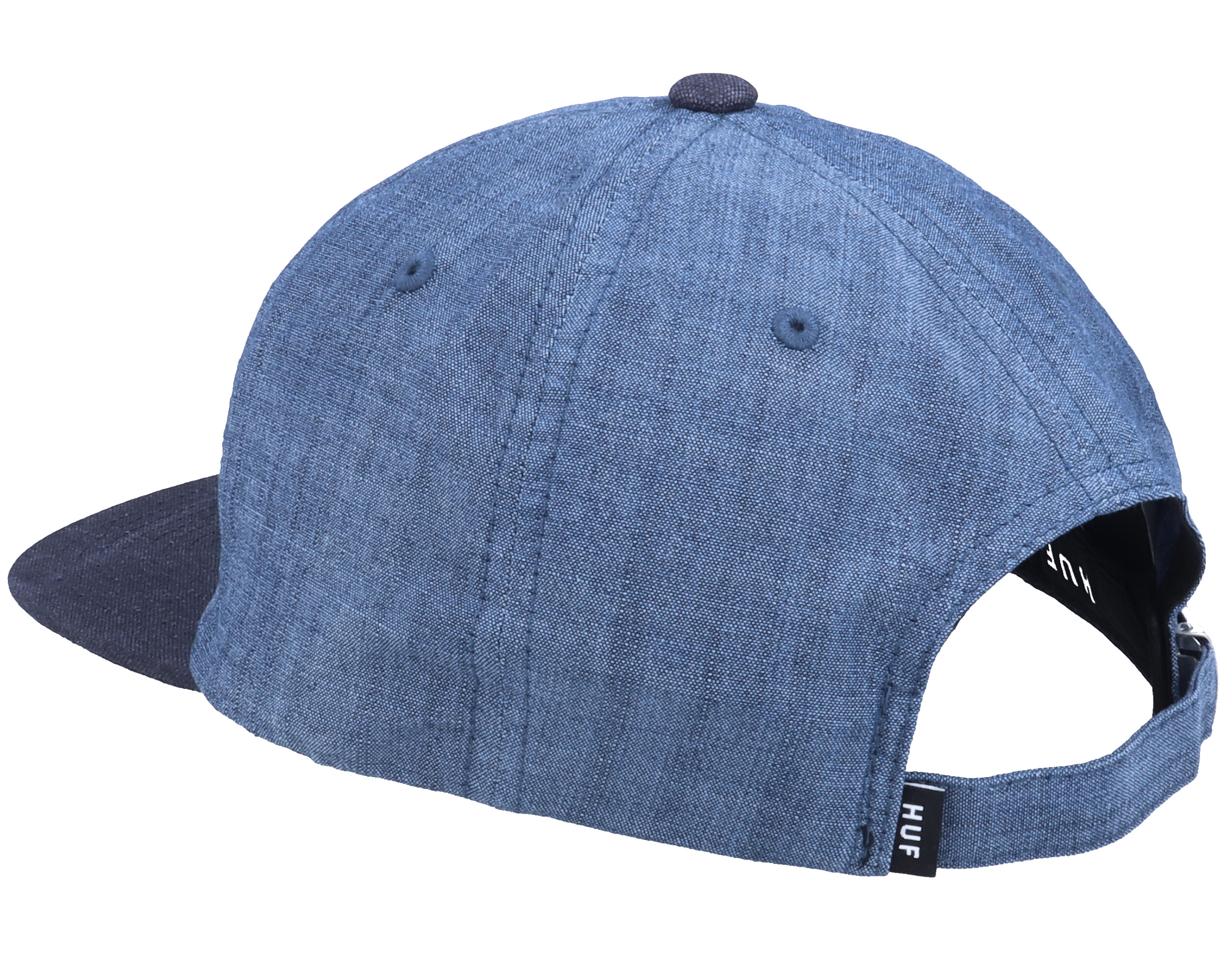 Global Warming 6 Panel Hat Blue Chambray Strapback - HUF cap