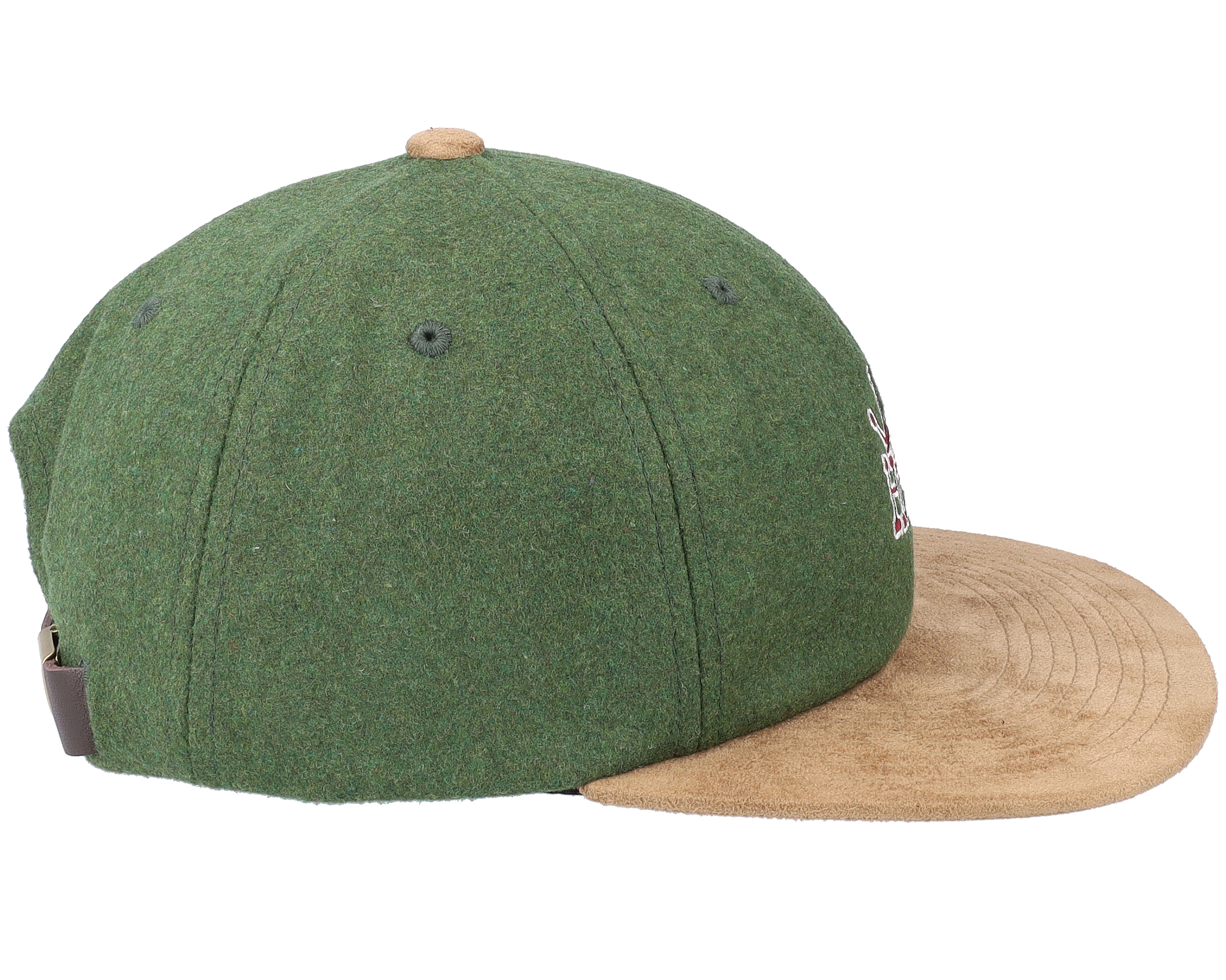 Crown 6 Panel Hat Dark Green Strapback - HUF