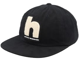 Chenille Patch 6-panel Hat Black Strapback - HUF