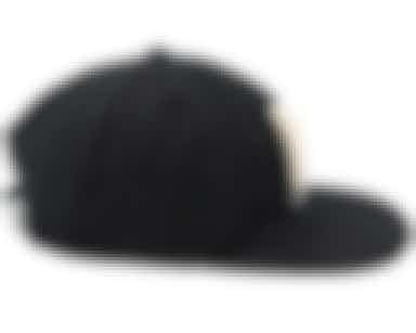 Chenille Patch 6-panel Hat Black Strapback - HUF