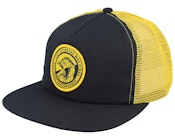 Las Patinetas Black/Gold Halfmoon Snapback Trucker