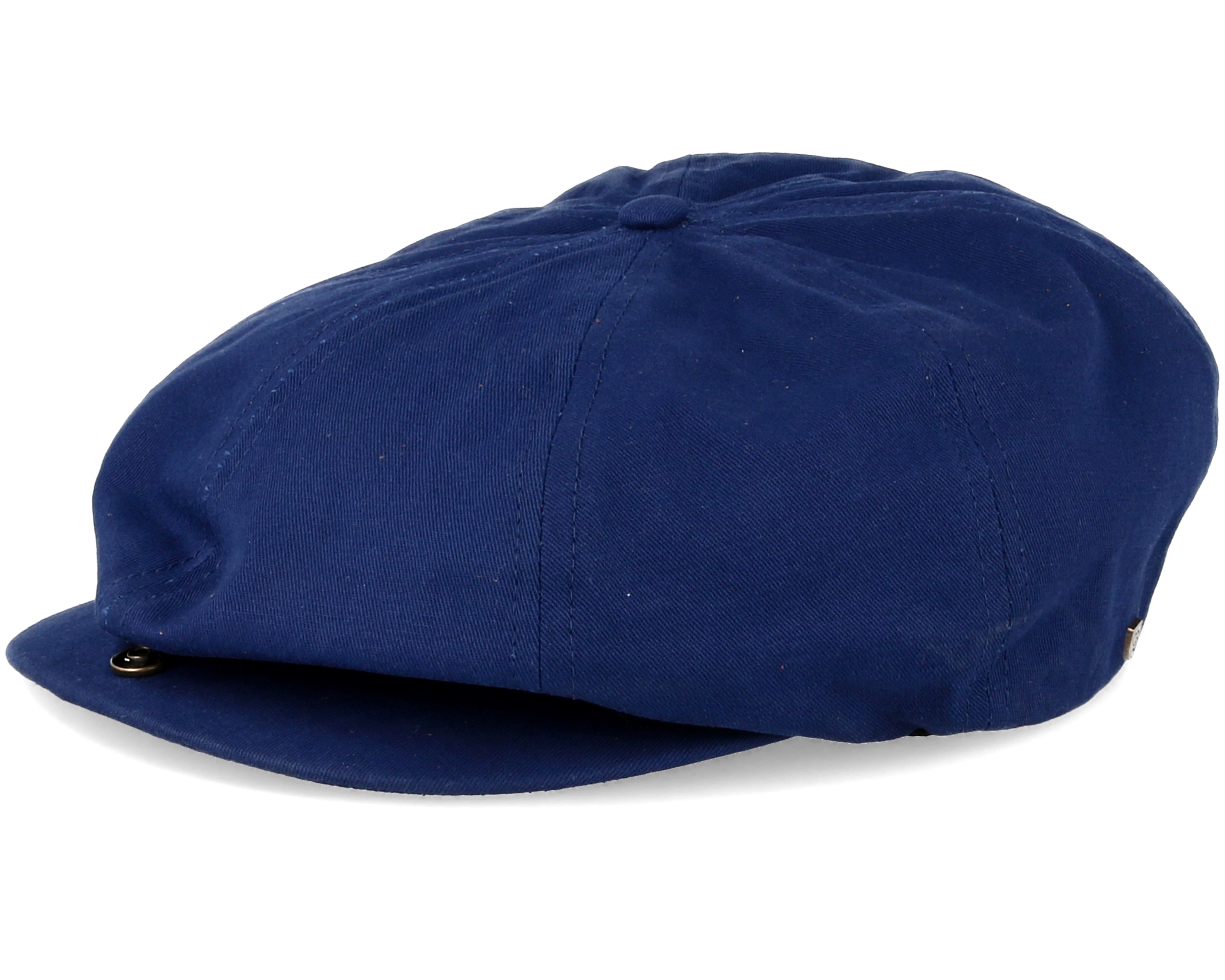 Brood Adjustable Navy Flat Cap - Brixton cap | Hatstoreworld.com