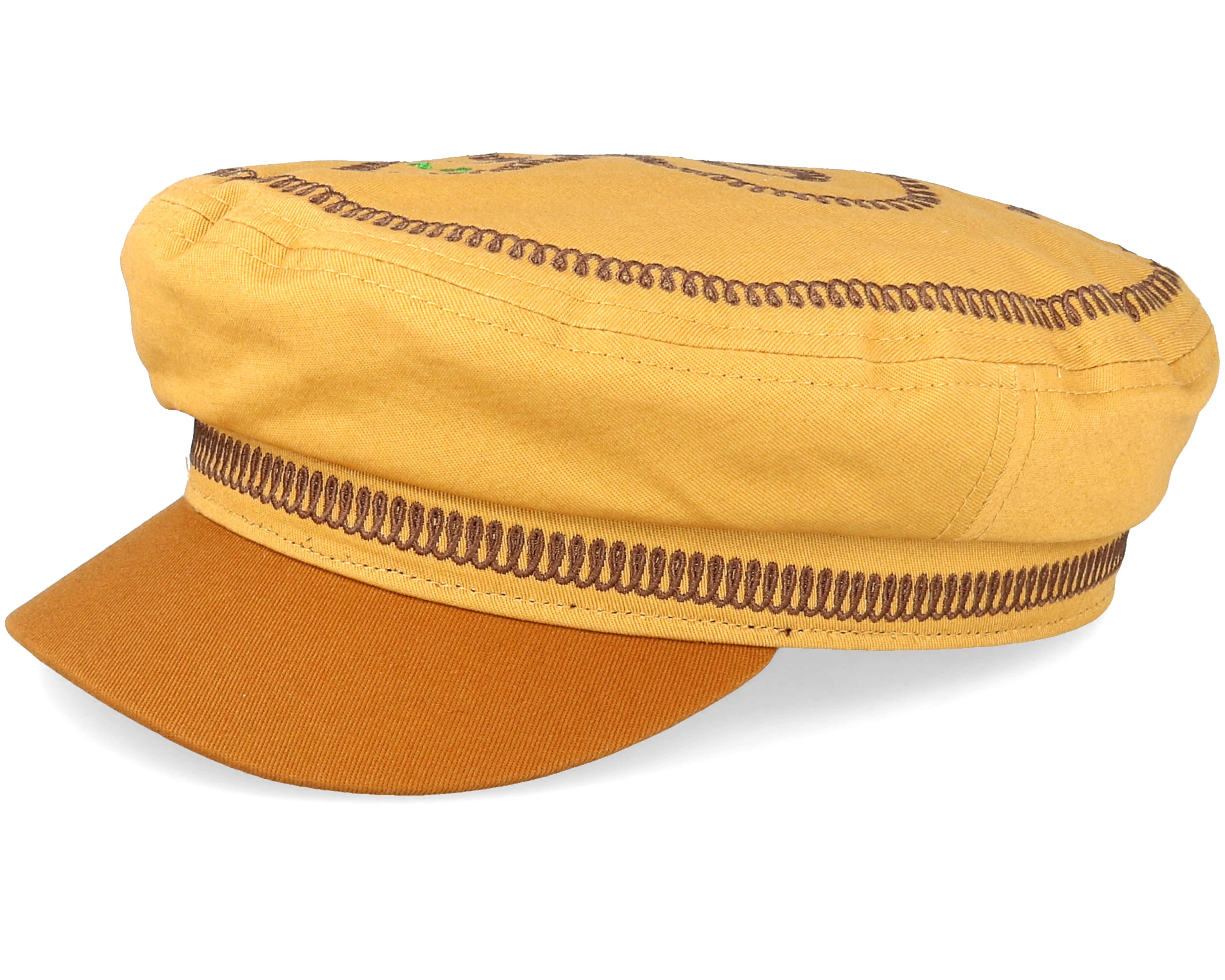 gold flat cap