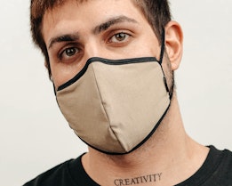 Antimicrobial Khaki Face Mask - Brixton