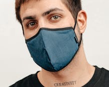 Antimicrobial Navy Face Mask - Brixton
