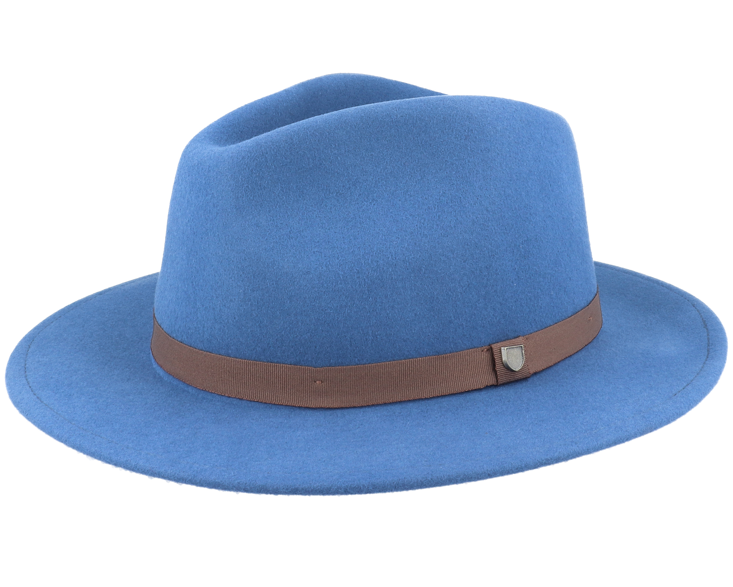 blue felt hat