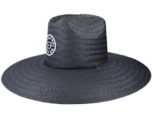 Crest Sun Hat Black Straw Hat - Brixton