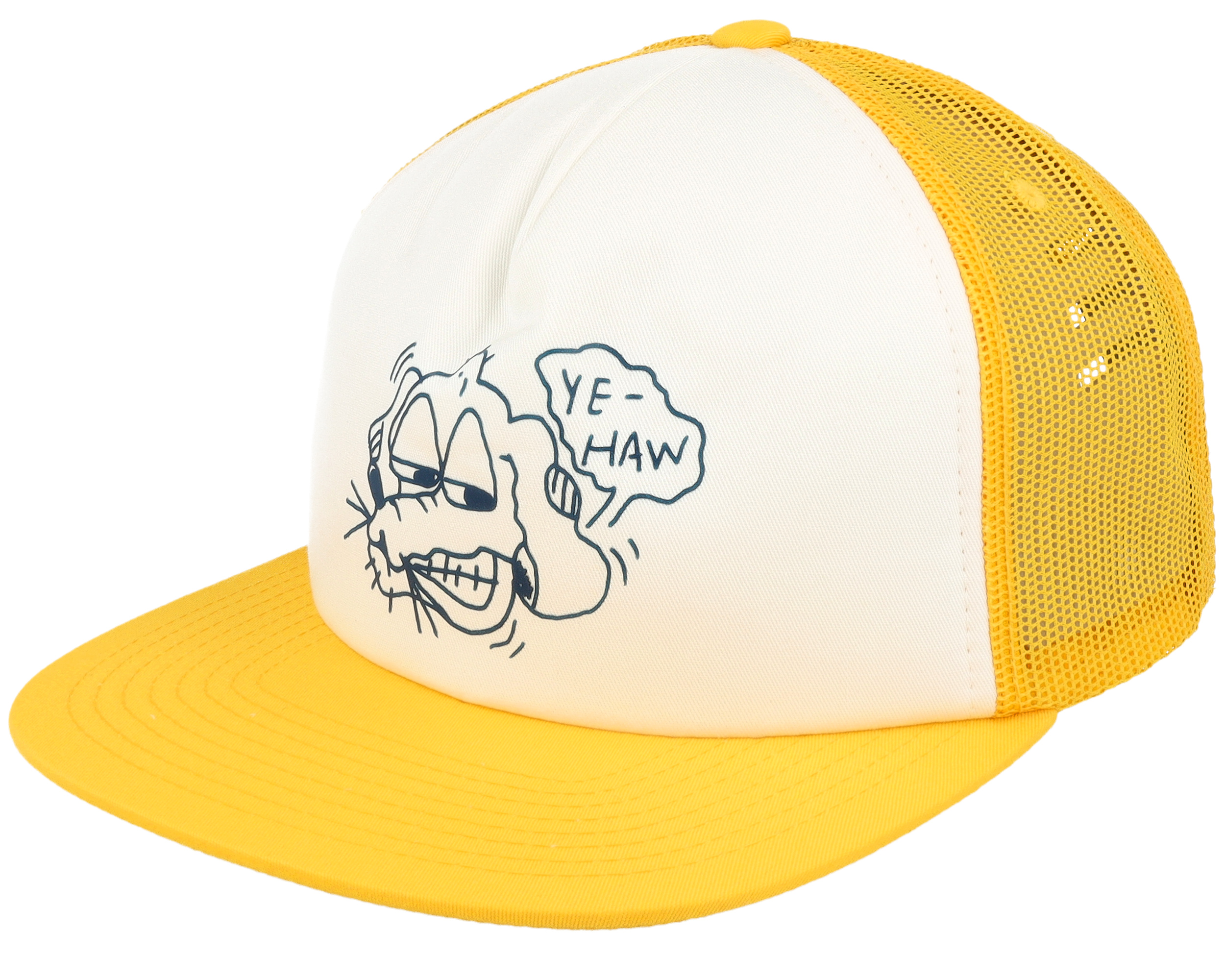 Yehaw Medium Profile Mesh Cap Yellow Cab/White Trucker Brixton cap