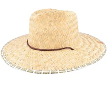 Messer Wide Brim Sun Hat Tan Straw Hat - Brixton