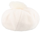 Natalie Oversized Pom Off White Beret