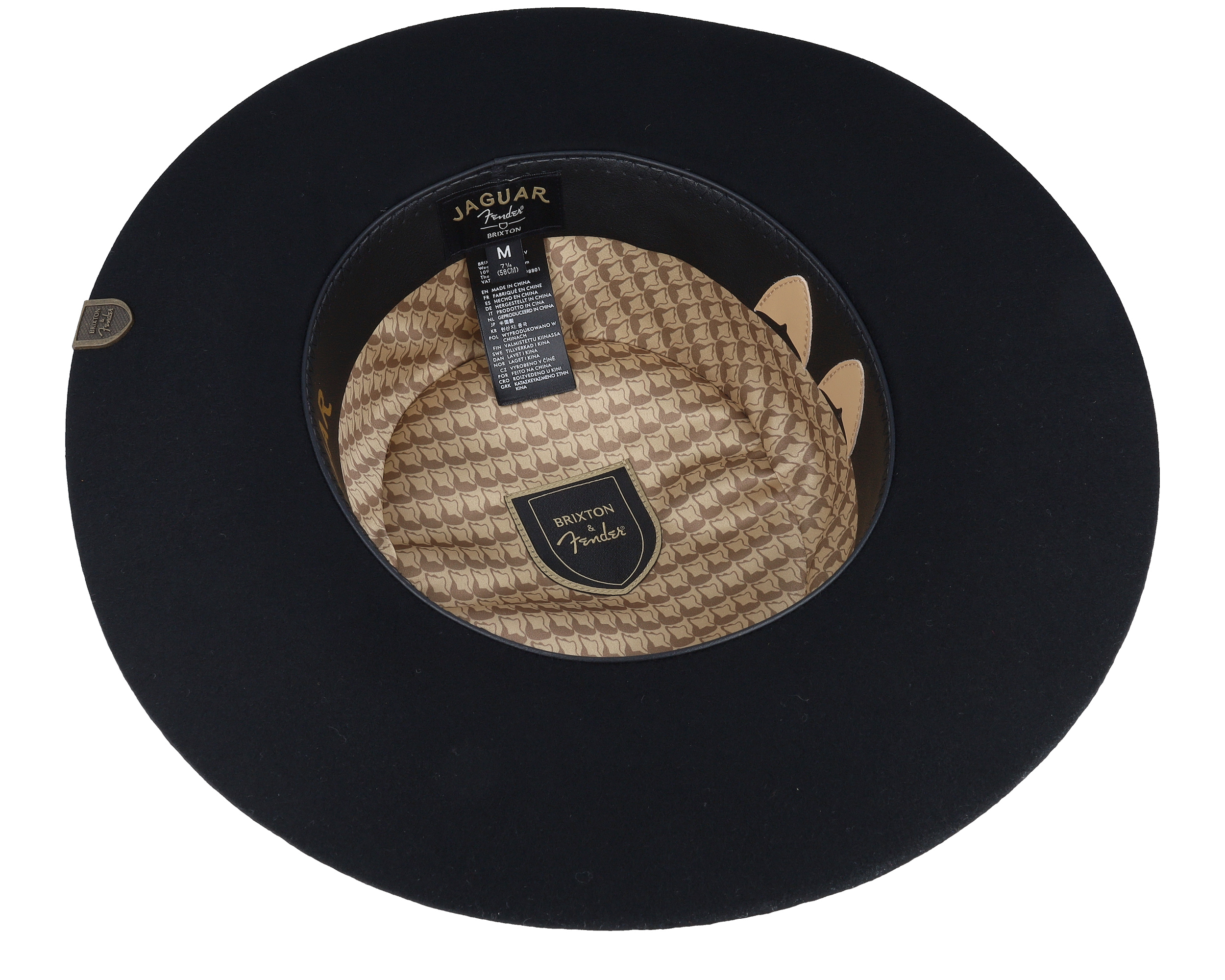 Fender Jaguar Contour Black Fedora - Brixton hat | Hatstoreworld.com