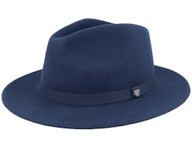 Messer Packable Washed Navy Fedora - Brixton