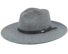 Field Proper Hat Dark Heather Grey Fedora - Brixton
