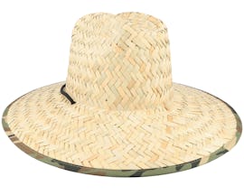 Crest Sun Hat Tan/Camo Surplus Straw Hat - Brixton
