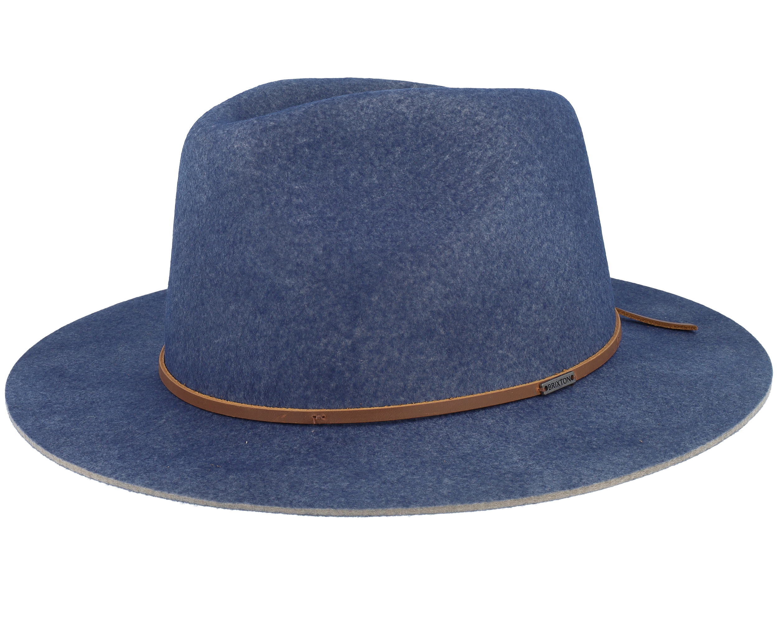 Wesley Ombre Blue Worn Wash Fedora Brixton hat