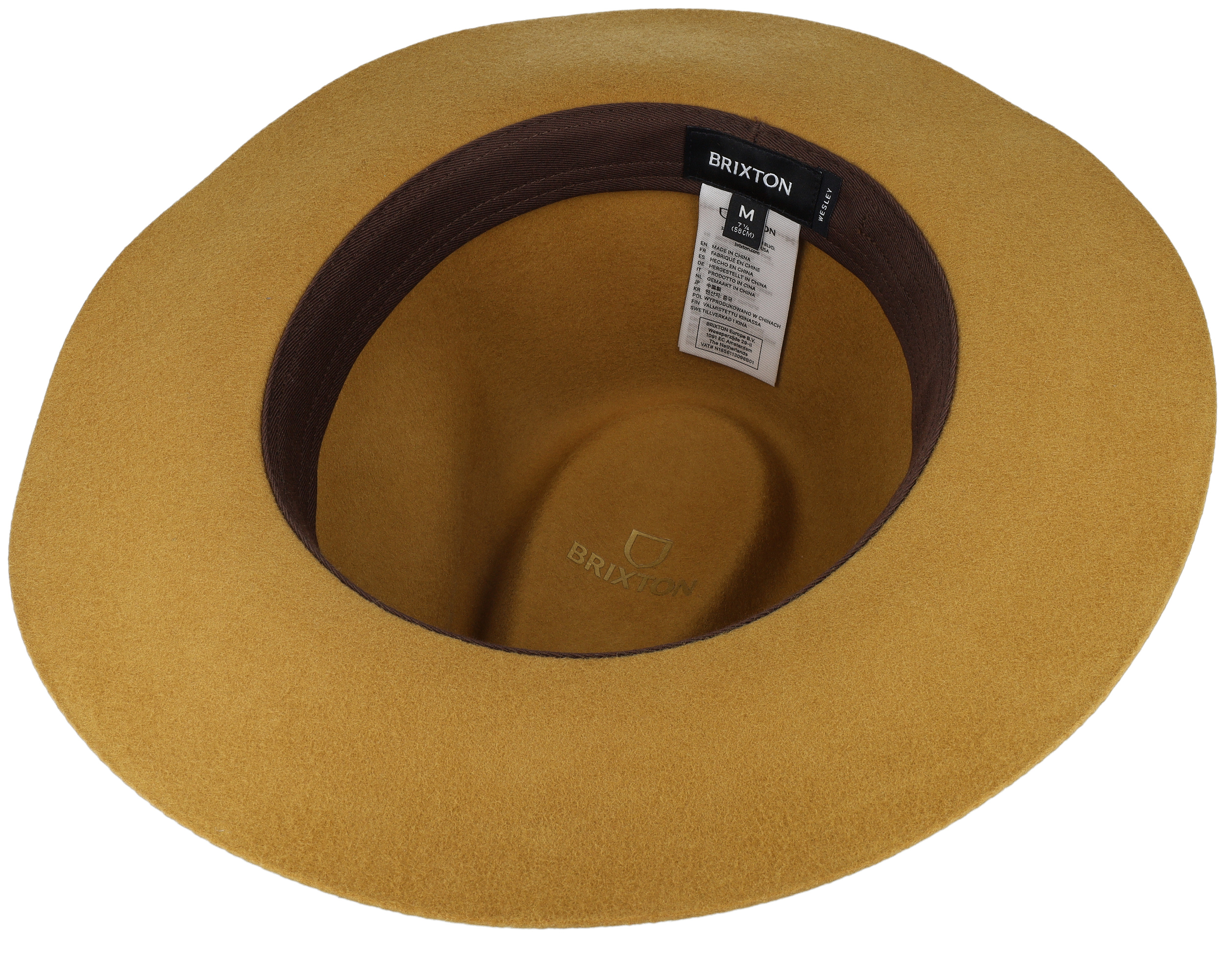 Wesley Packable Golden Brown Fedora