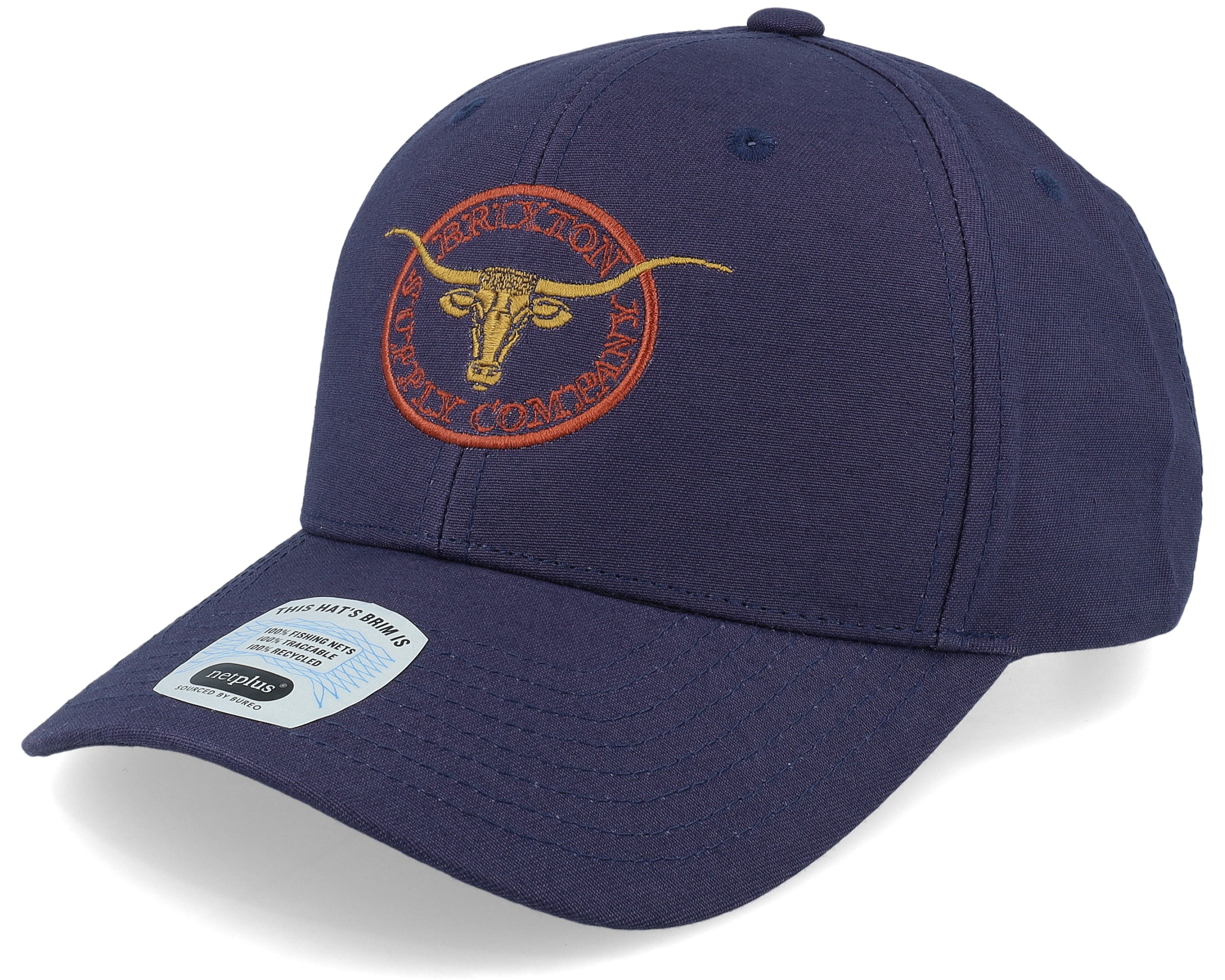 Stockton Netplus Washed Navy Adjustable Brixton cap