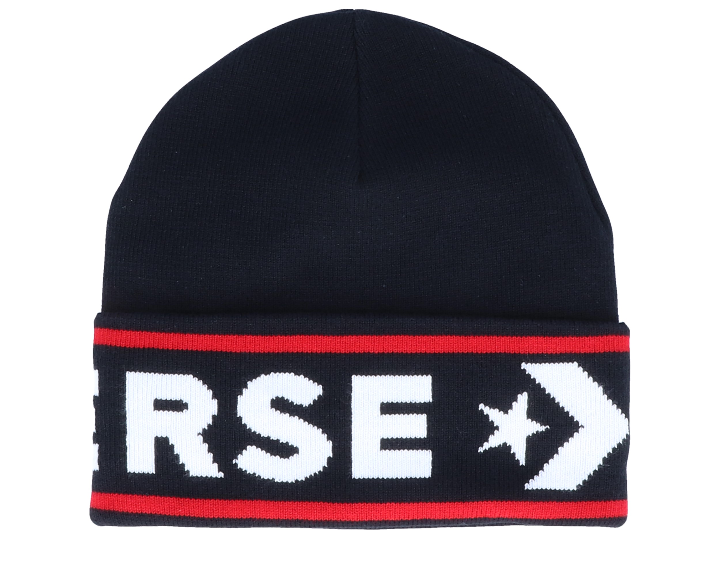 converse black white red