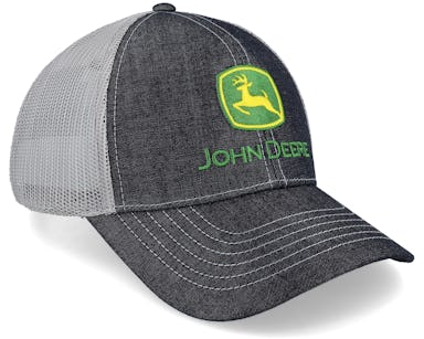 John Deere - Grey trucker Cap - Twill & Mesh Logo Charcoal Trucker @ Hatstore