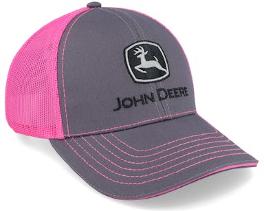 Neon Cap Grey/Pink Trucker - John Deere cap