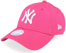 New York Yankees Womens Fashion Essential 9Forty Pink/White Adjustable - New Era
