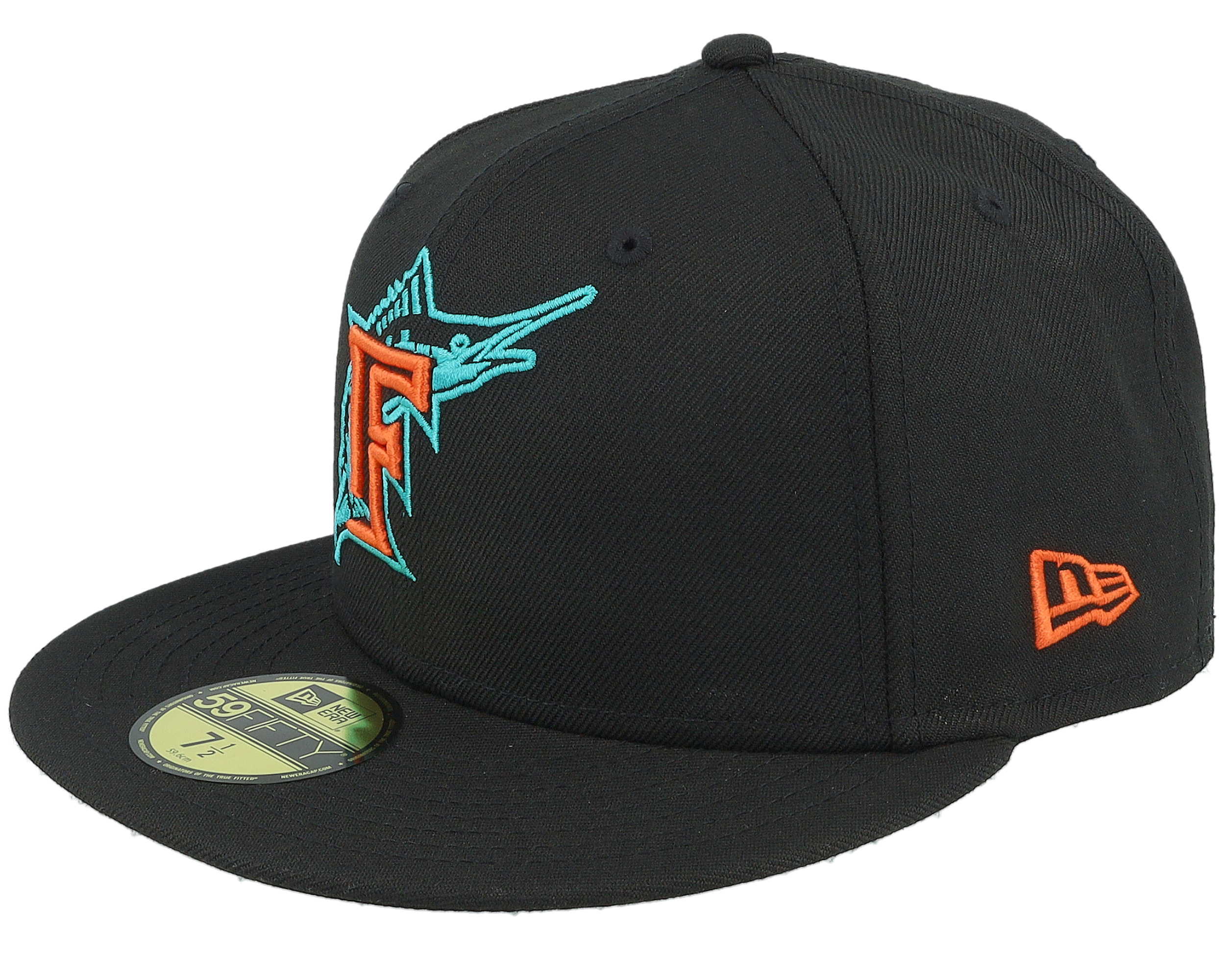 Miami Marlins Porcelain Pack 59FIFTY Black Fitted