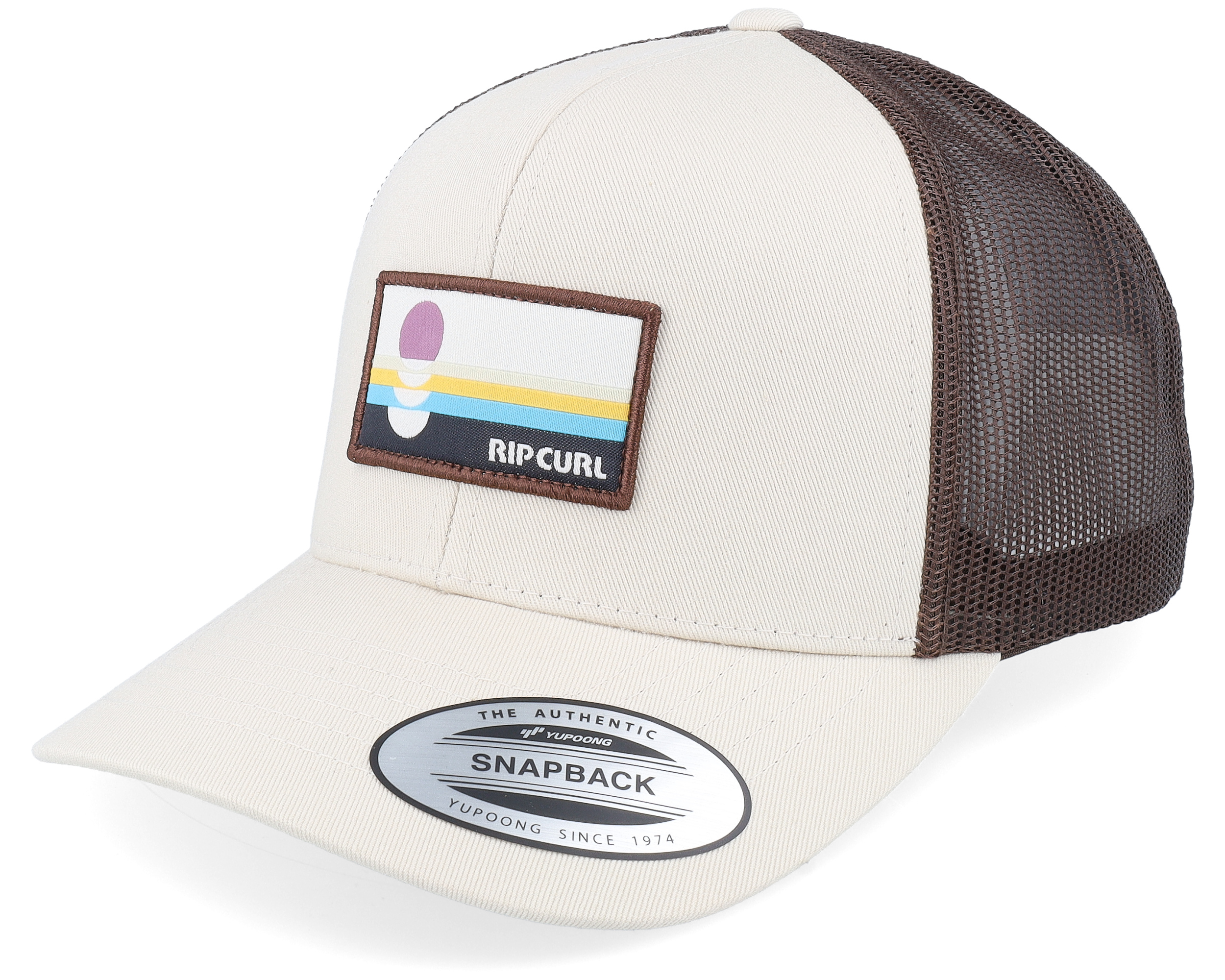 Custom Curve Beige/Brown Trucker - Rip Curl | Hatstoreworld.com