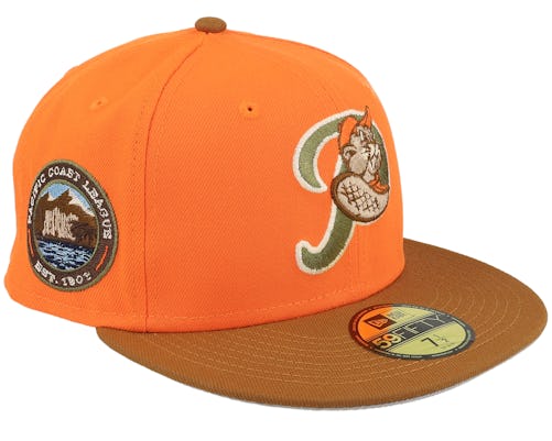 New Era - MiLB Green snapback Cap - Fresno Grizzlies MiLB Savanna 59FIFTY Olive/Orange Fitted @ Fitted World By Hatstore