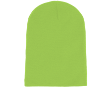 Lime Green Long Blank Beanie - Beechfield