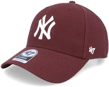 New York Yankees Mvp Dark Maroon Adjustable - 47 Brand