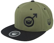 Beard Symbol Olive/Black Snapback