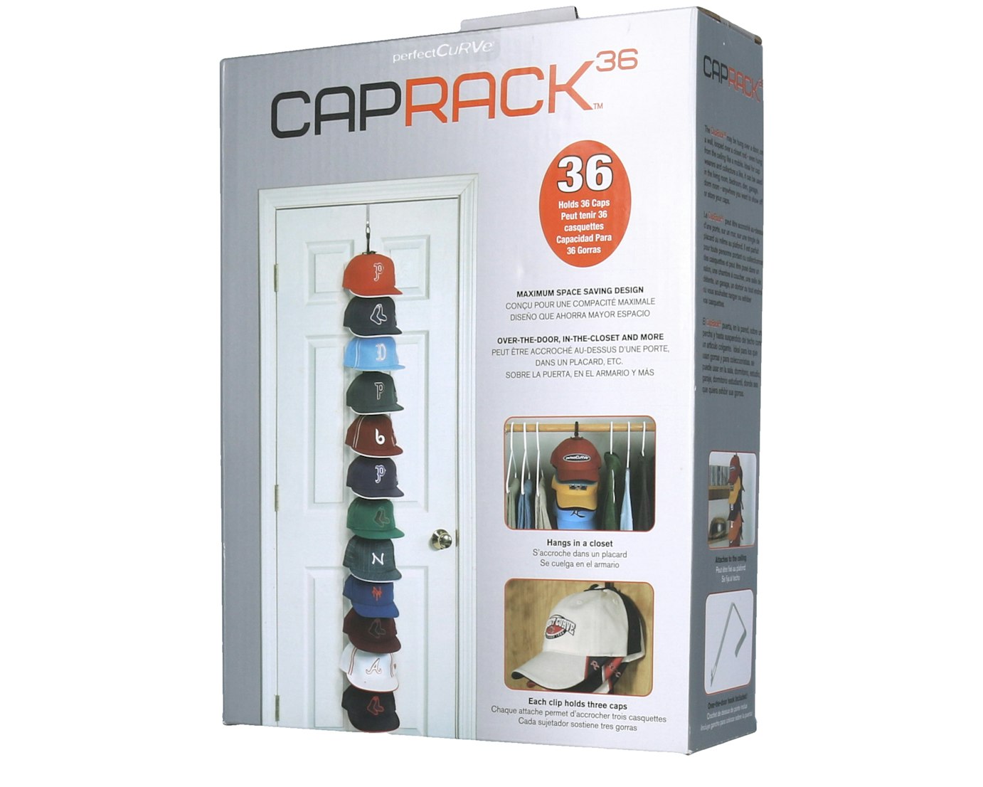 Cap Rack 36 Caps System Black - Perfect Curve | Hatstoreworld.com