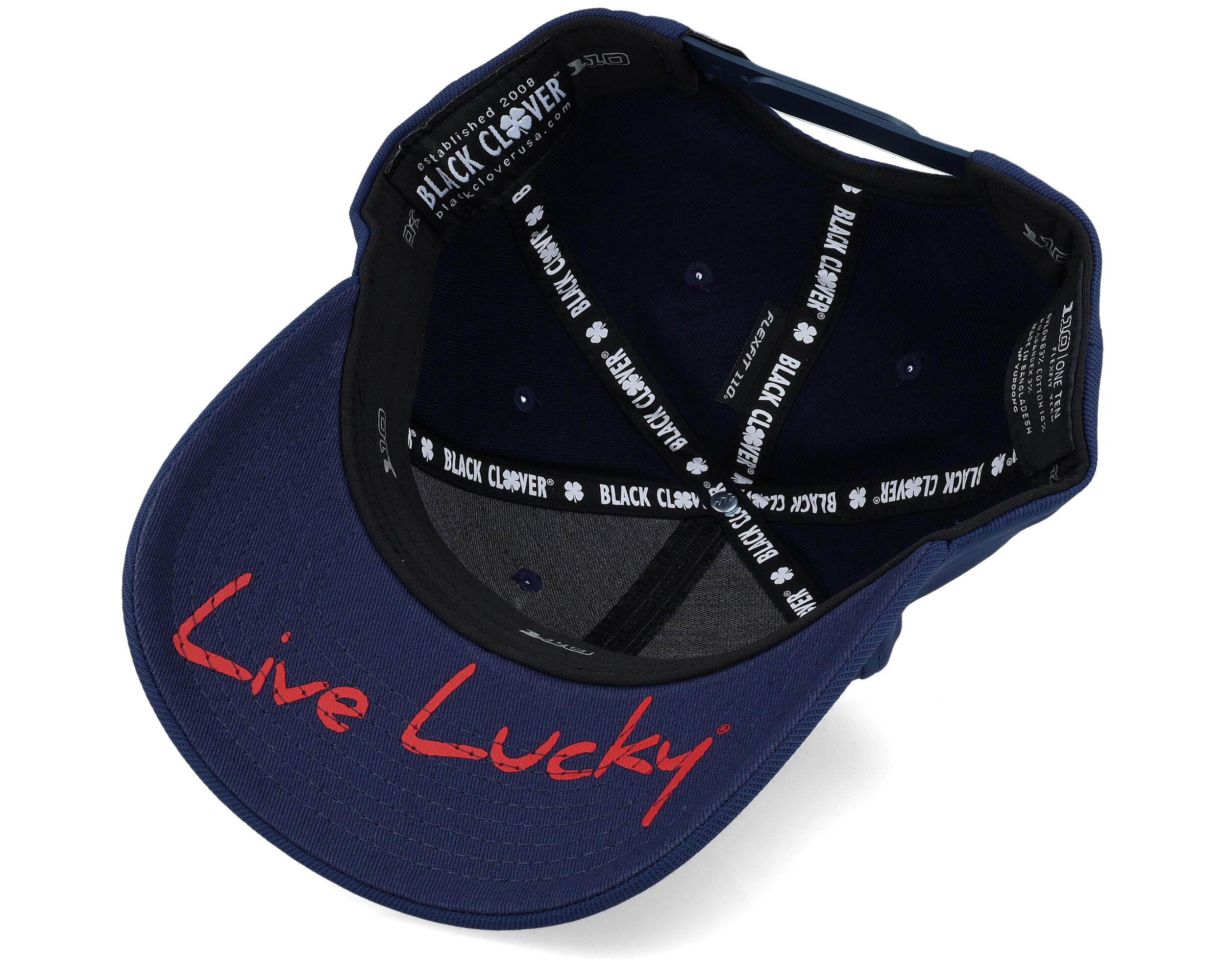 Clover Nation White&Red/Navy Adjustable Black Clover Hatstore