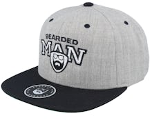 Team BM Grey/Black Snapback - Bearded Man