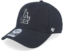 Los Angeles Dodgers 47 Mvp Black/Black/White Adjustable - 47 Brand