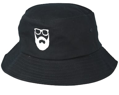 Bearded Man - Black bucket Hat - Logo Black Bucket @ Hatstore