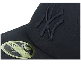 New York Yankees Low Profile 59Fifty Black/Black Fitted - New Era
