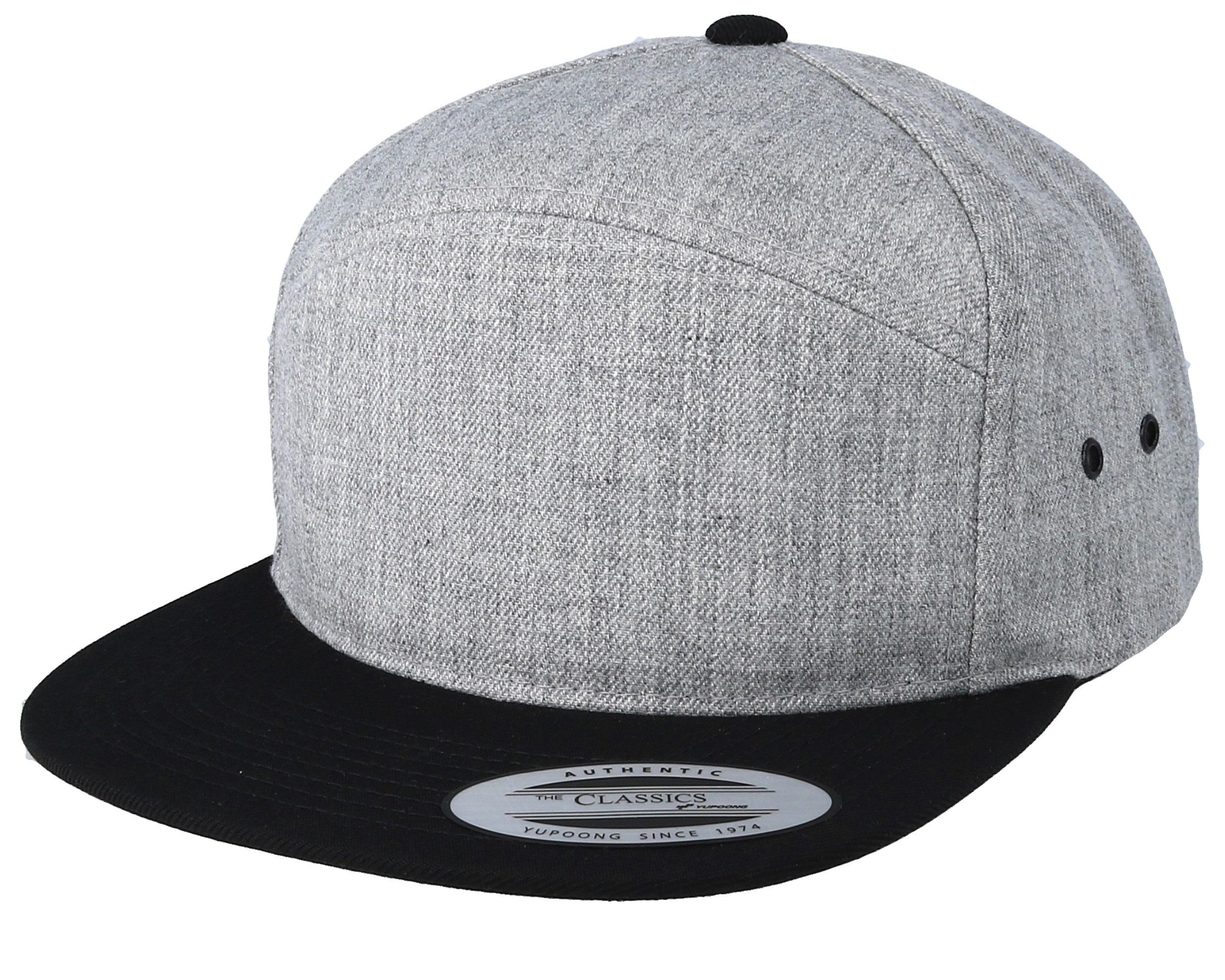 yupoong heather grey snapback