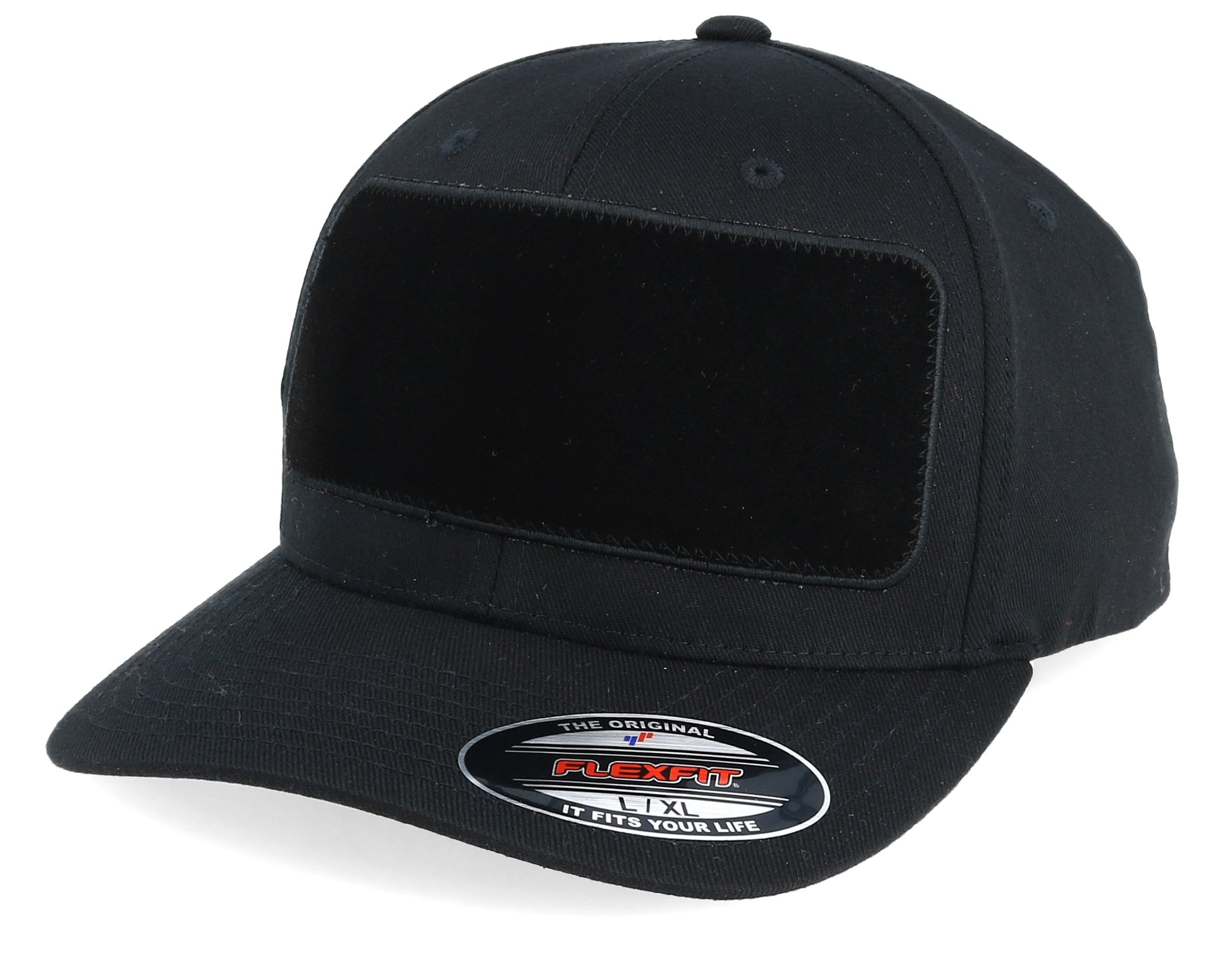 Velvet Patched Black/Flexfit - Hatstore cap | Hatstoreworld.com