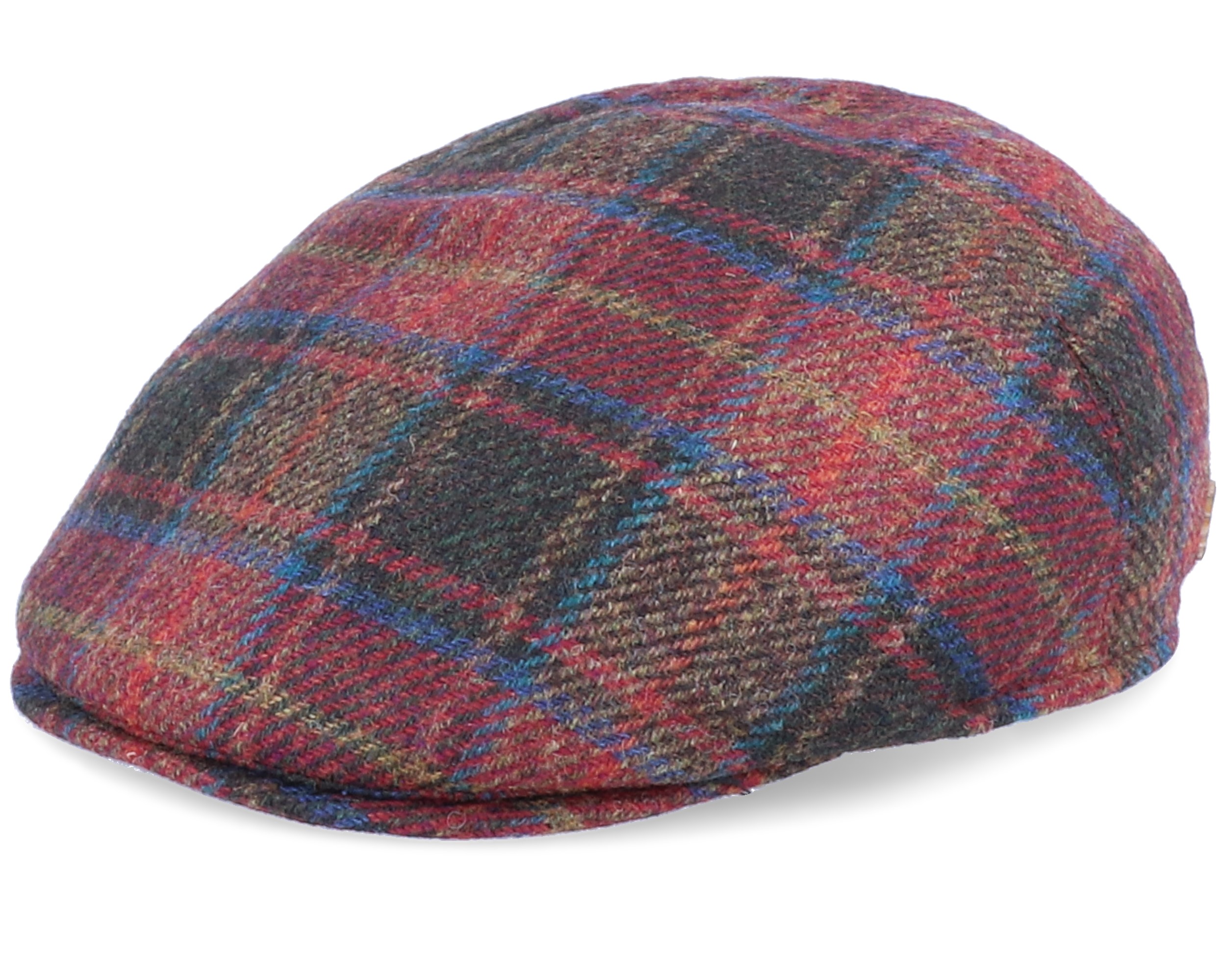 Matt Virgin Wool Multi Red Flat Cap Mayser cap
