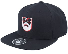 Shadow Logo Black Snapback - Bearded Man
